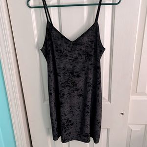 Black Velvet Mini Dress by Hollister